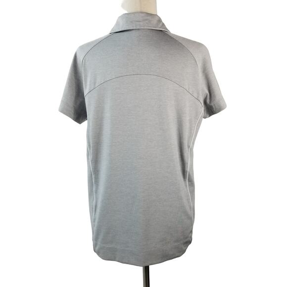 Adidas Golf Gray White Ladies Climate Cool Active Wear Top Dri Fit Size Medium - Picture 3 of 6